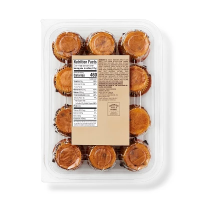 Chocolate Chip Mini Muffins - 11.9oz/12ct - Favorite Day™ 1 Chocolate Chip Mini Muffins - 11.9oz/12ct - Favorite Day™