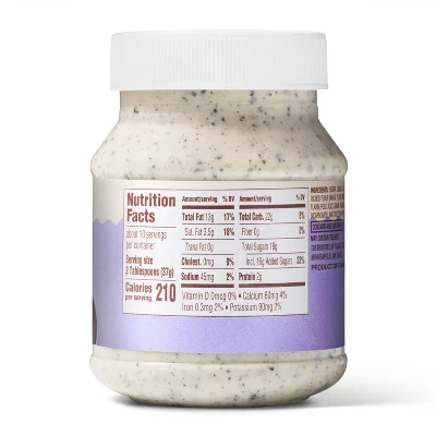 Cookies And Cream Sweet Spread With Cookie Pieces - 13oz - Favorite Day™ 1 Cookies And Cream Sweet Spread With Cookie Pieces - 13oz - Favorite Day™