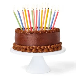 15pc Natural Beeswax Cake Candles Rainbow - Favorite Day™