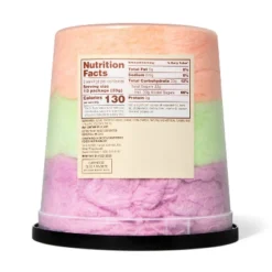 Halloween Orange, Green Apple And Grape Cotton Candy Layer Cake - 3.5oz - Favorite Day™