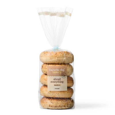 Sliced Everything Bagels - 17.5oz/5ct - Favorite Day™ 3 Sliced Everything Bagels - 17.5oz/5ct - Favorite Day™ - Image 3