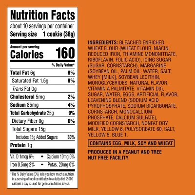 Pumpkin Frosted Cookies - 13.5oz/10ct - Halloween - Favorite Day™ 3 Pumpkin Frosted Cookies - 13.5oz/10ct - Halloween - Favorite Day™ - Image 3